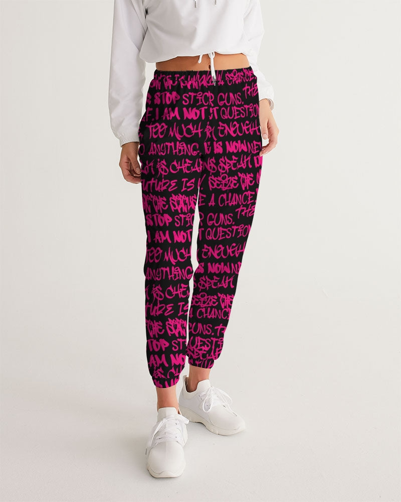 Empowering Pink Graffiti Women's Track Pants – Punk Majesty Streetwear