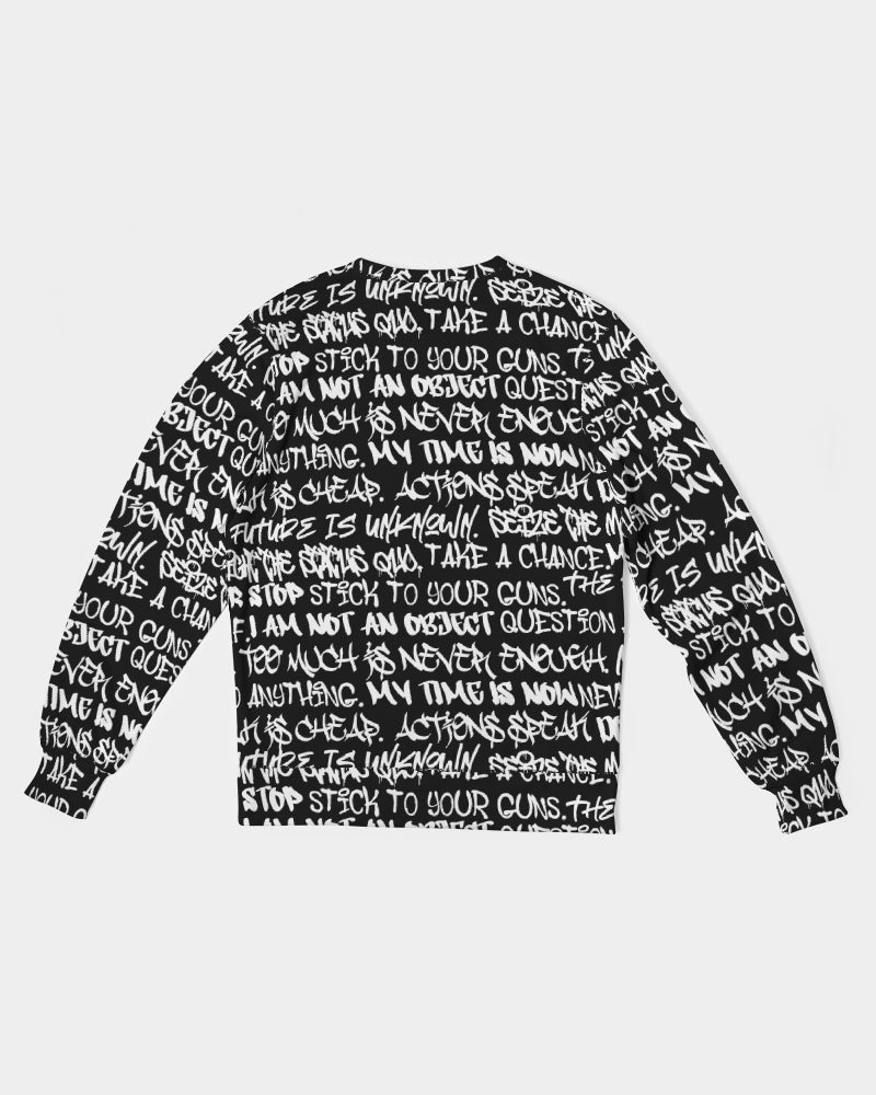 Black and White Graffiti Sweatshirt, back view