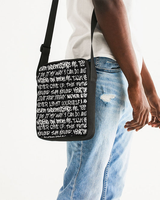 Empowering Graffiti Messenger Pouch Bag