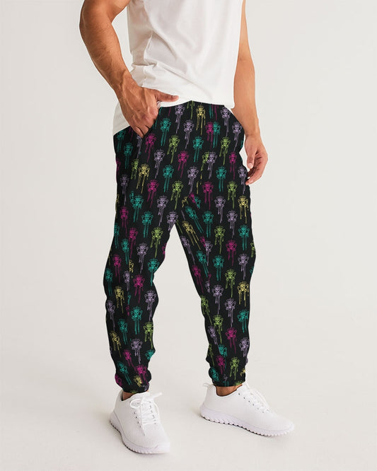 Mens Track Pants with Color Logo Drip