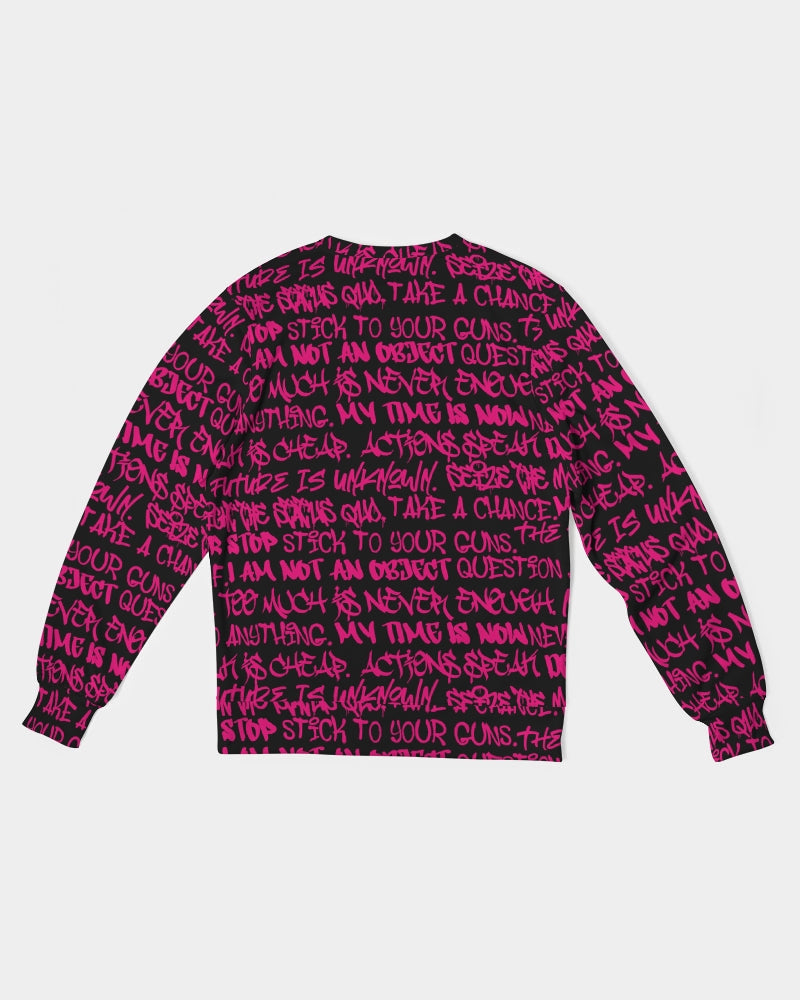 Black and Pink Graffiti Sweatshirt, back view