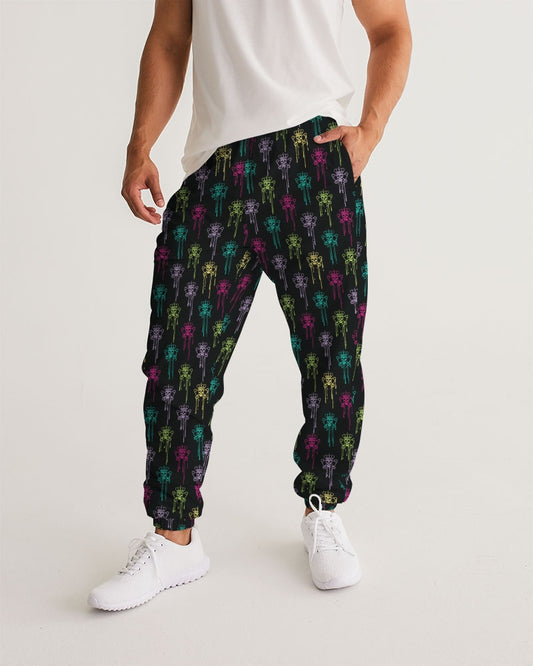 Mens Track Pants with Color Logo Drip
